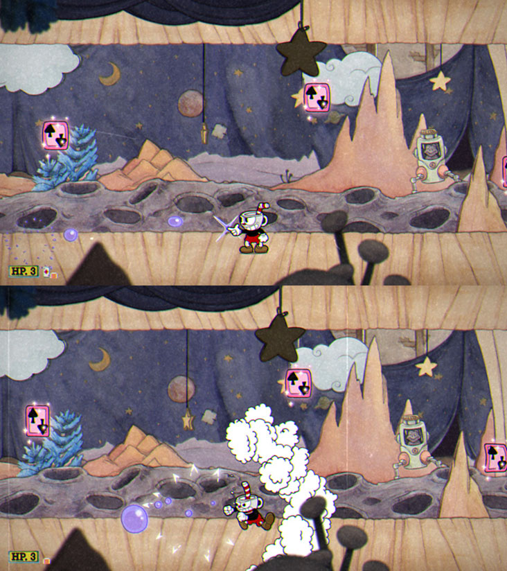 Все оружие и способности из Cuphead