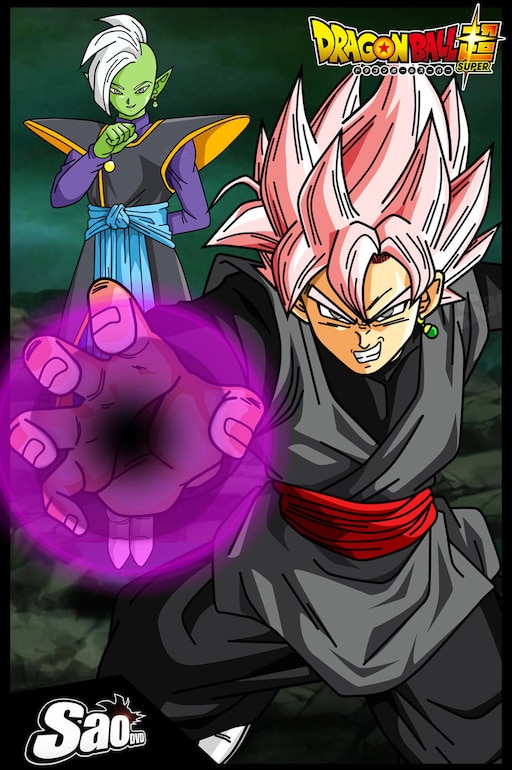 Goku Black SSJR and Zamasu From Dragon Ball Super