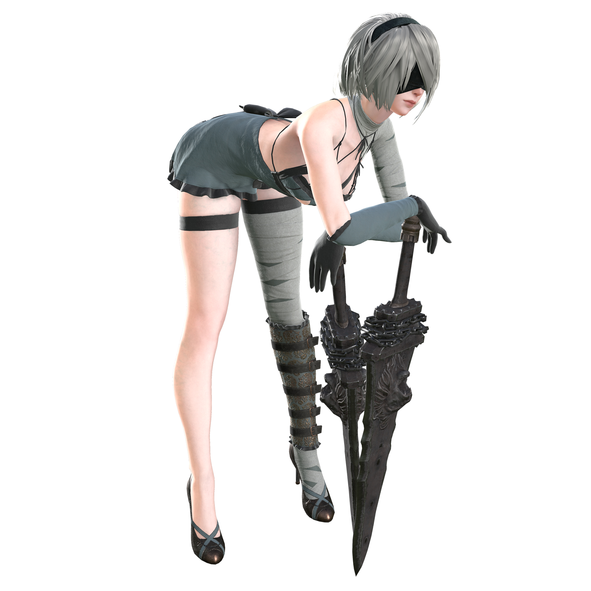 In the DLC for NieR: Automata, you can get an outfit for 2B which looks alm...