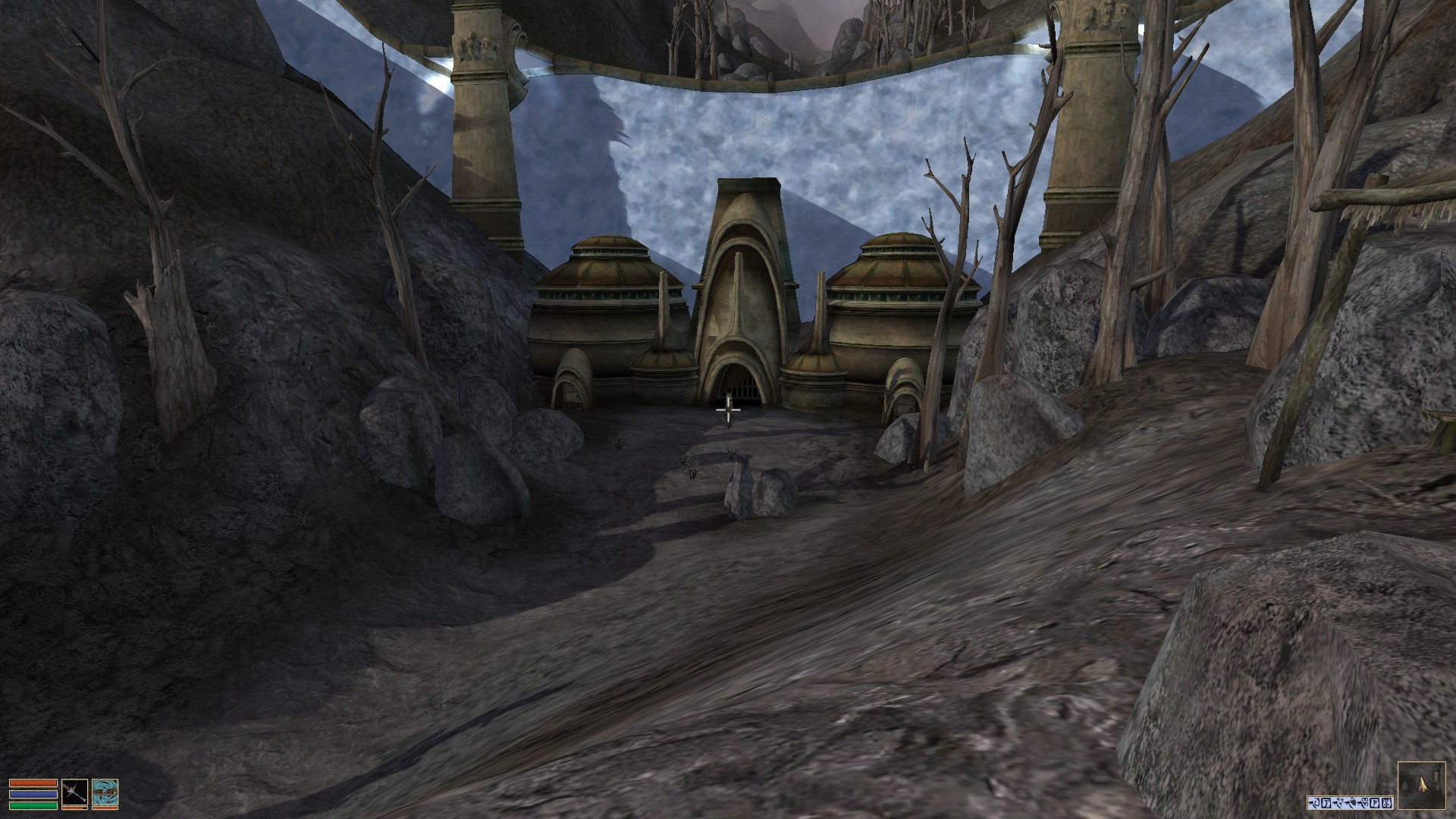 Ghostgate, seen from a nearby Ashlander outpost. 