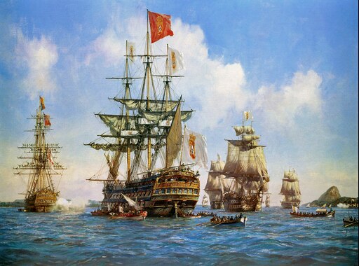Во главе эскадры. Geoff Hunt. Парусные корабли.. Османский флот 18 века.