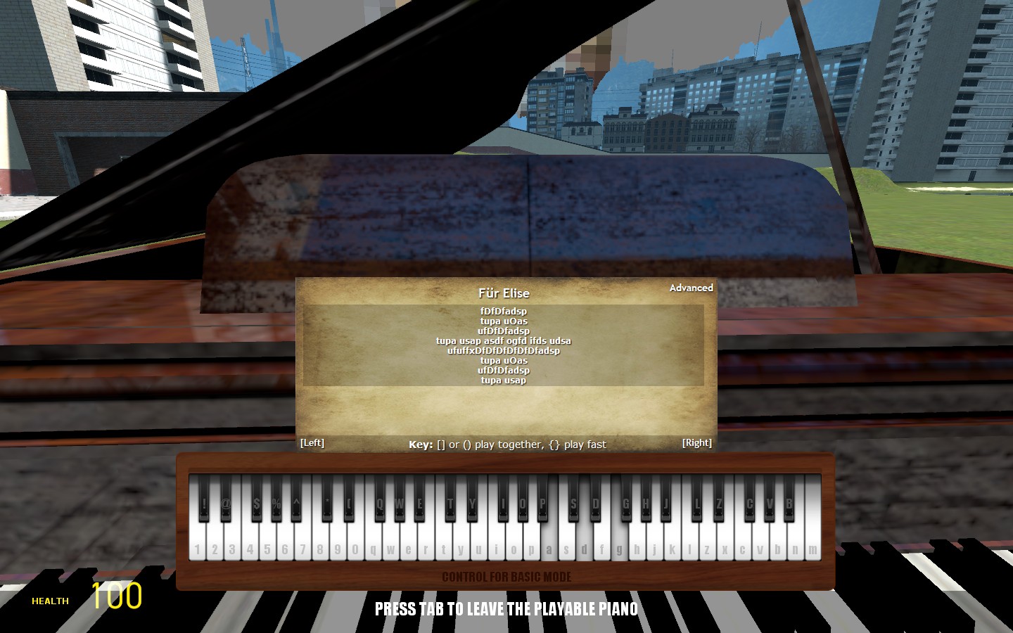 partition piano gmod