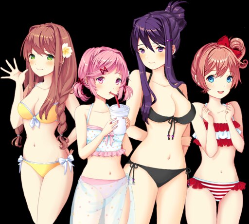 Сообщество Steam :: :: Doki girls in beach swimsuit once again.