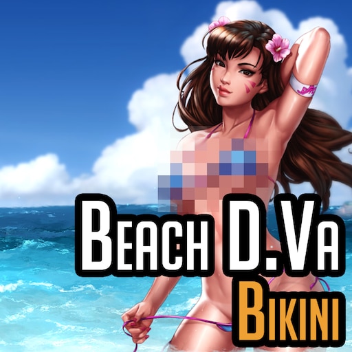 Nude Beach Public Hentai - Steam Workshop::[Q] Beach D.Va - Overwatch - Dandonfuga (Vell)