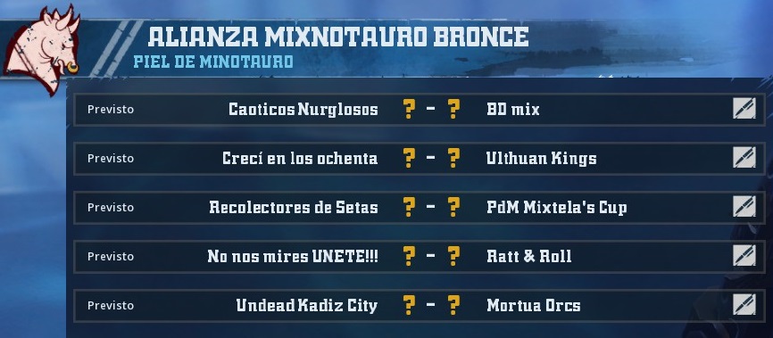 Liga Alianza Mixnotauro 1 - División CUERNO DE BRONCE / Jornada 2 - hasta el domingo 24 de febrero 5966F2B64A1FFE93786BD0FBF5884D4E9A782148