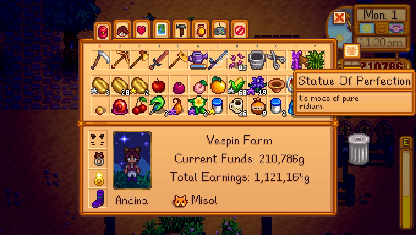 Stardew Valley Multiple Statue Of Perfection