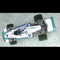 rFactor 2 physics development blog featuring the Brabham BT44B