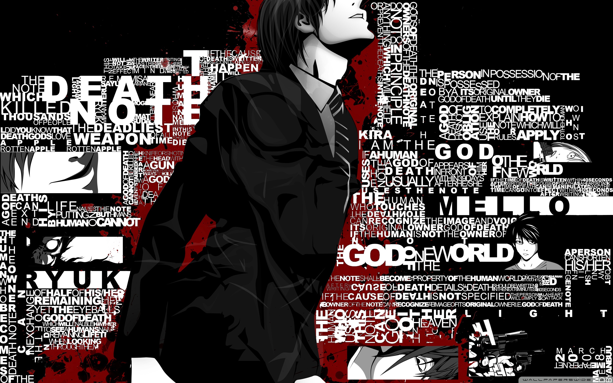 Kira with Deathnote book Wallpaper Download