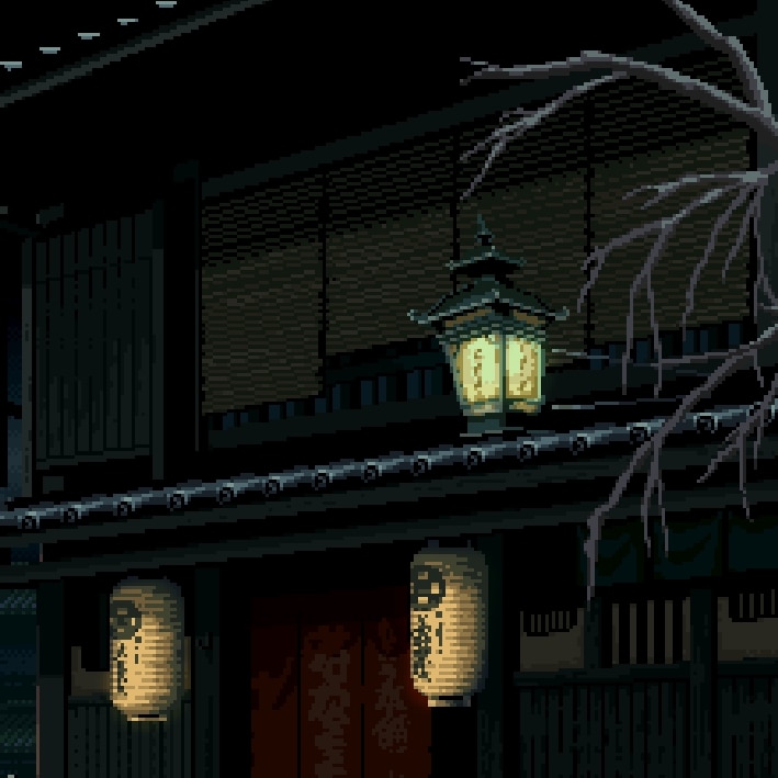 Pixel Town in the Dark