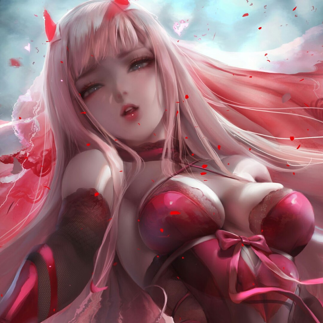 Zero Two - Art by SakimiChan - Darling in the FranXX HighQuality