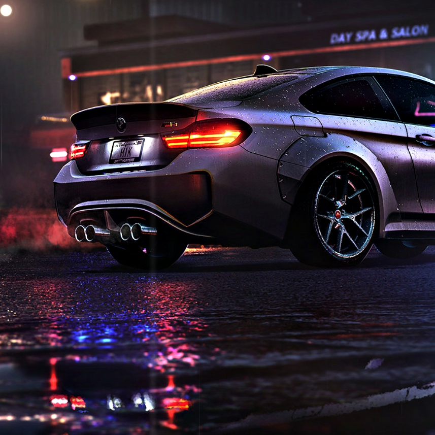 Bmw m4 night rain