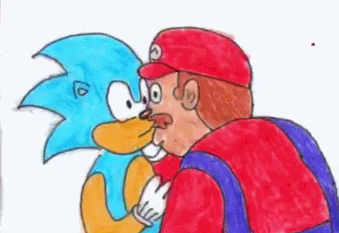 Mario and Sonic doing what they do best.