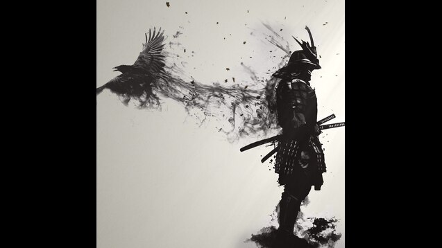 Steam Workshop::Epic samurai with crow 4k wallpaper