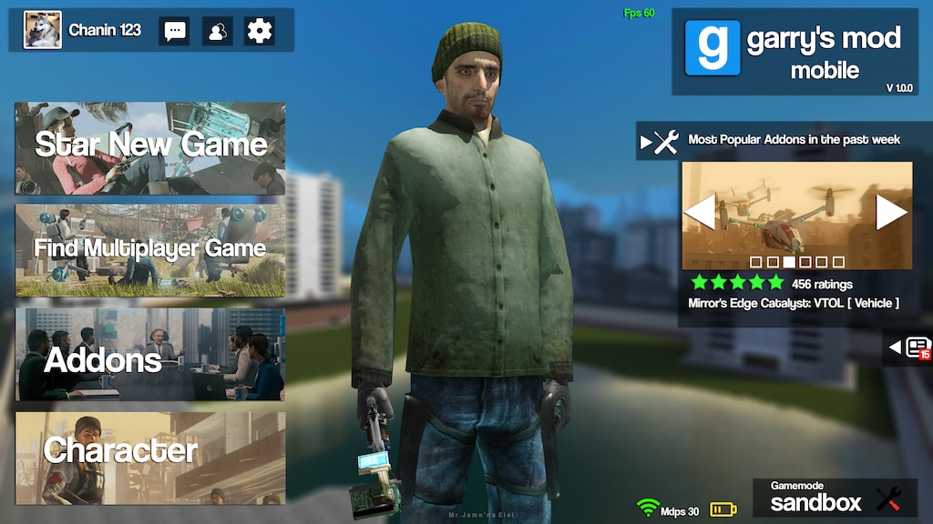 Garry's Mod Mobile is avaiable on Android