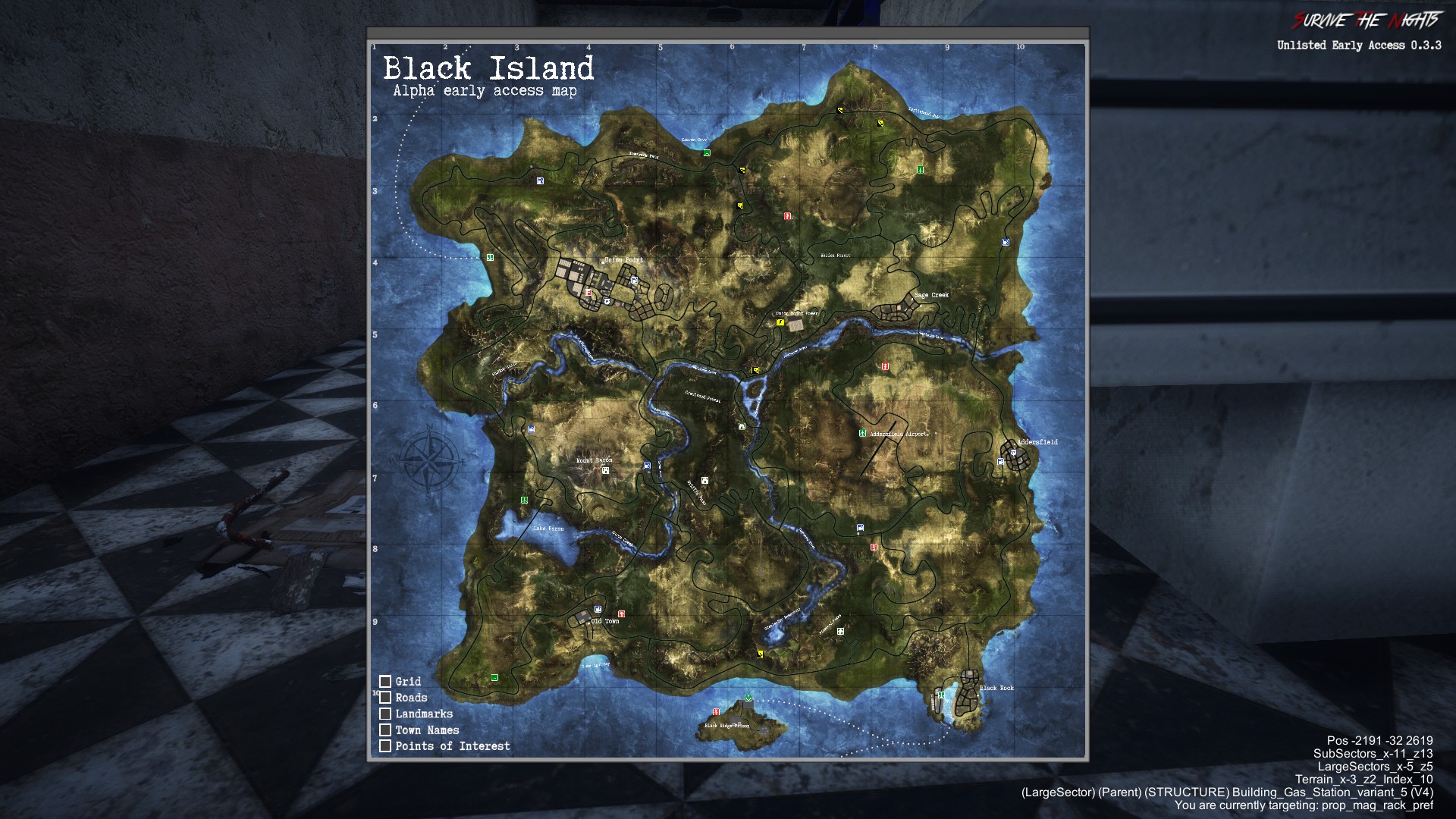 map of mist survival