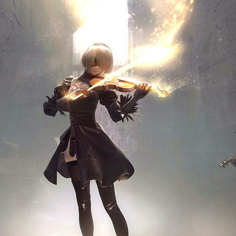 NieR: Automata 2B, 9S and A2 (With random songs from the OST)