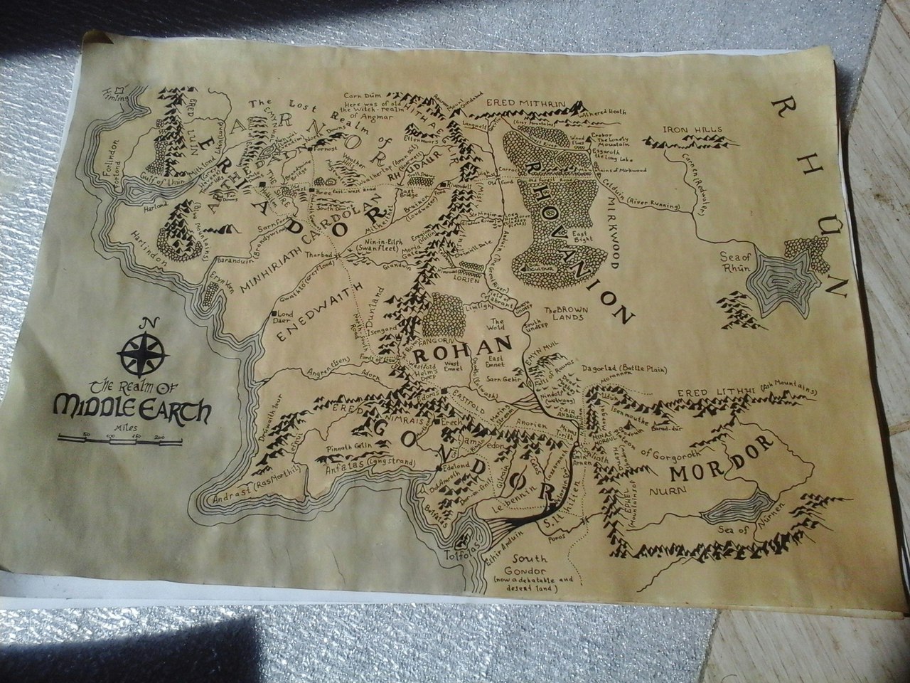 Карта средиземья властелин колец на русском языке подробная с городами