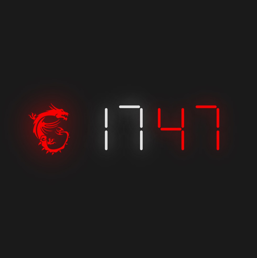 MSI Black/Red Clock