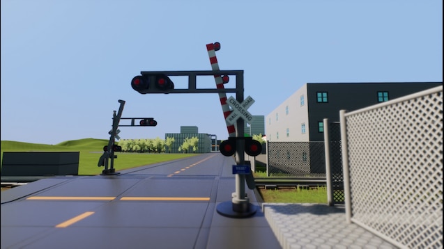 Steam Workshop American Railroad Crossing Signal - traffic lights railroad crossing roblox