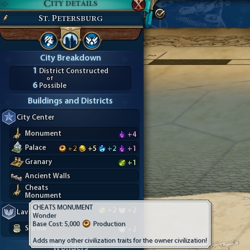 Civ 6 Cheat Menu