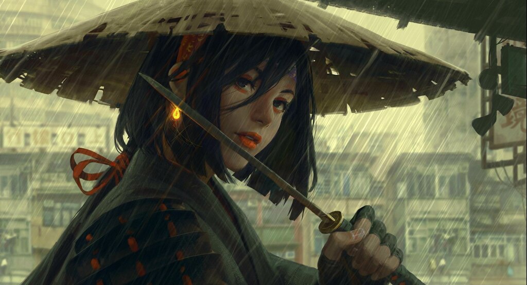 Cộng đồng Steam :: Ảnh chụp màn hình :: Samurai Girl in Rain