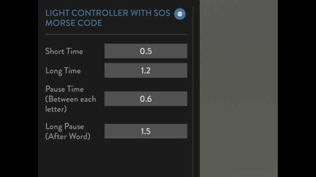 Steam Workshop Light Controller With Sos Morse Code