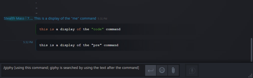 Echo on steam chat