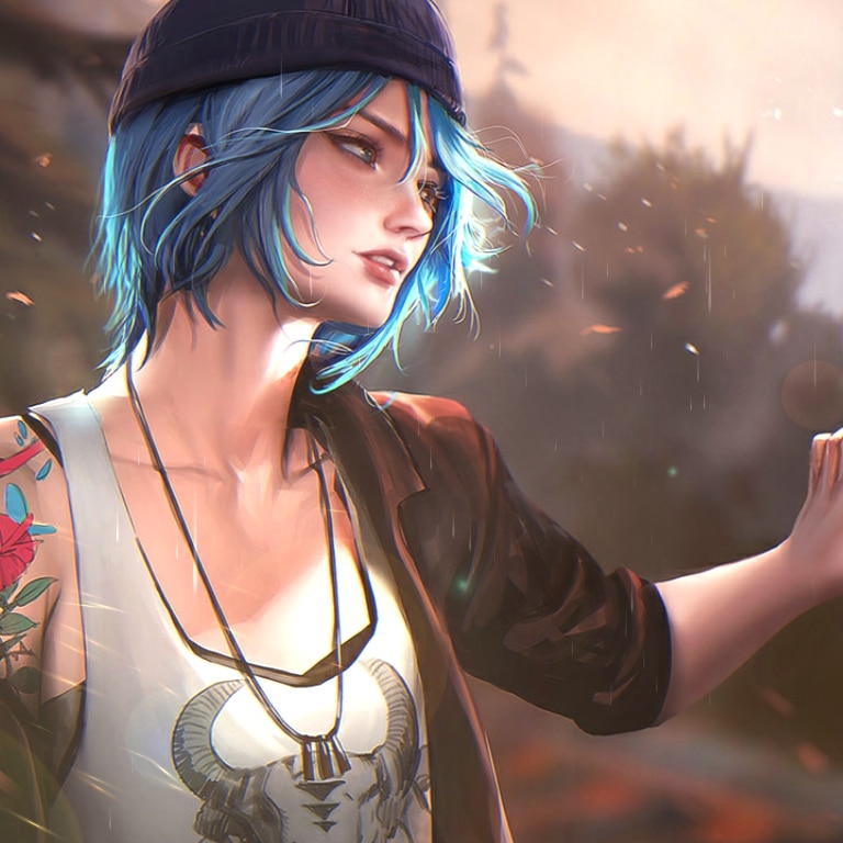 Life steam. Life is Strange Хлоя аватар. Киберпанк девушка с синими волосами. Девушка с синими волосами арт фэнтези. Синеволосая девушка из игры.