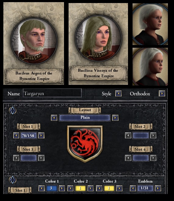 Valyrian Portraits For Byzantium Skymods