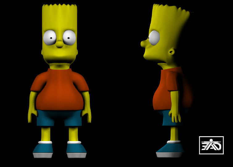 Simpson 3d werkstatt. Барт симпсон 3д. Барт симпсон 3 d. Барт симпсон 3д модель. 3d model симпсон