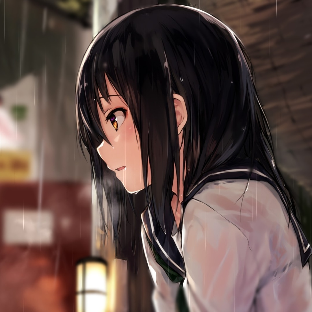 Girl in rain