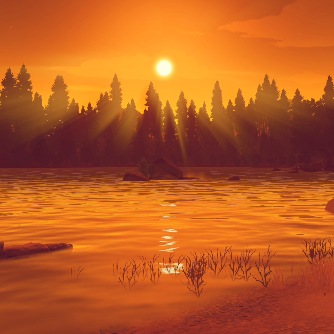 Lakeside Sunset (Firewatch)