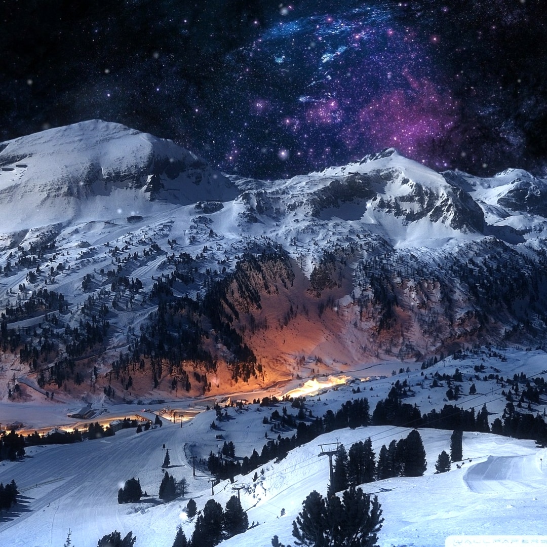 Night Snow Sky