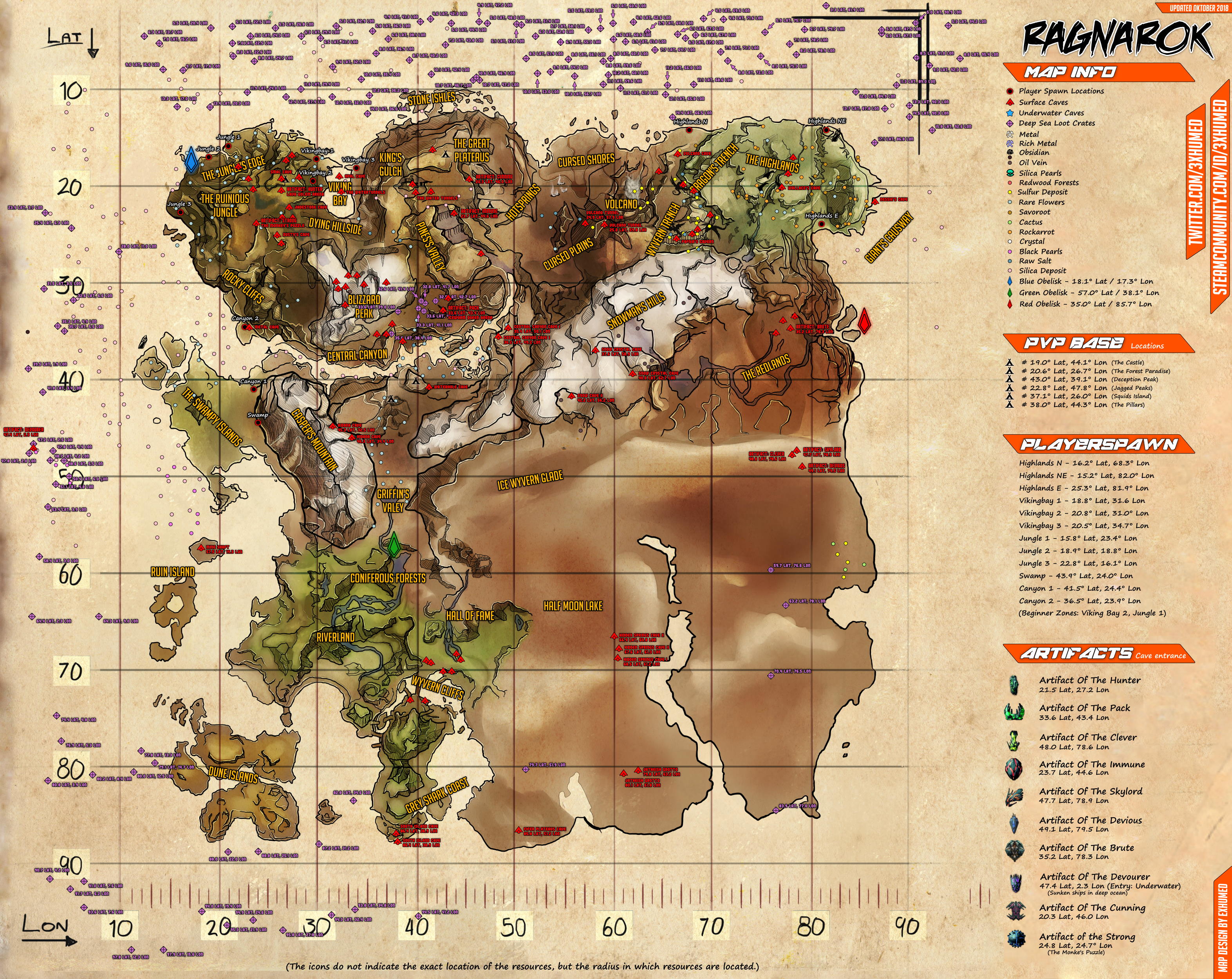 ark lost island artifact locations