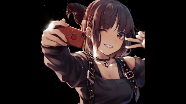 Download Anime Girl Phone Selfie Wallpaper