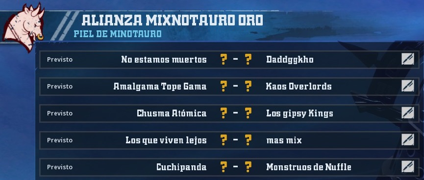 Liga Alianza Mixnotauro 1 - División CUERNO de ORO / Jornada 3 - hasta el domingo 10 de Marzo BB266A07E57D7661C4D6500B39566372C3EECD03