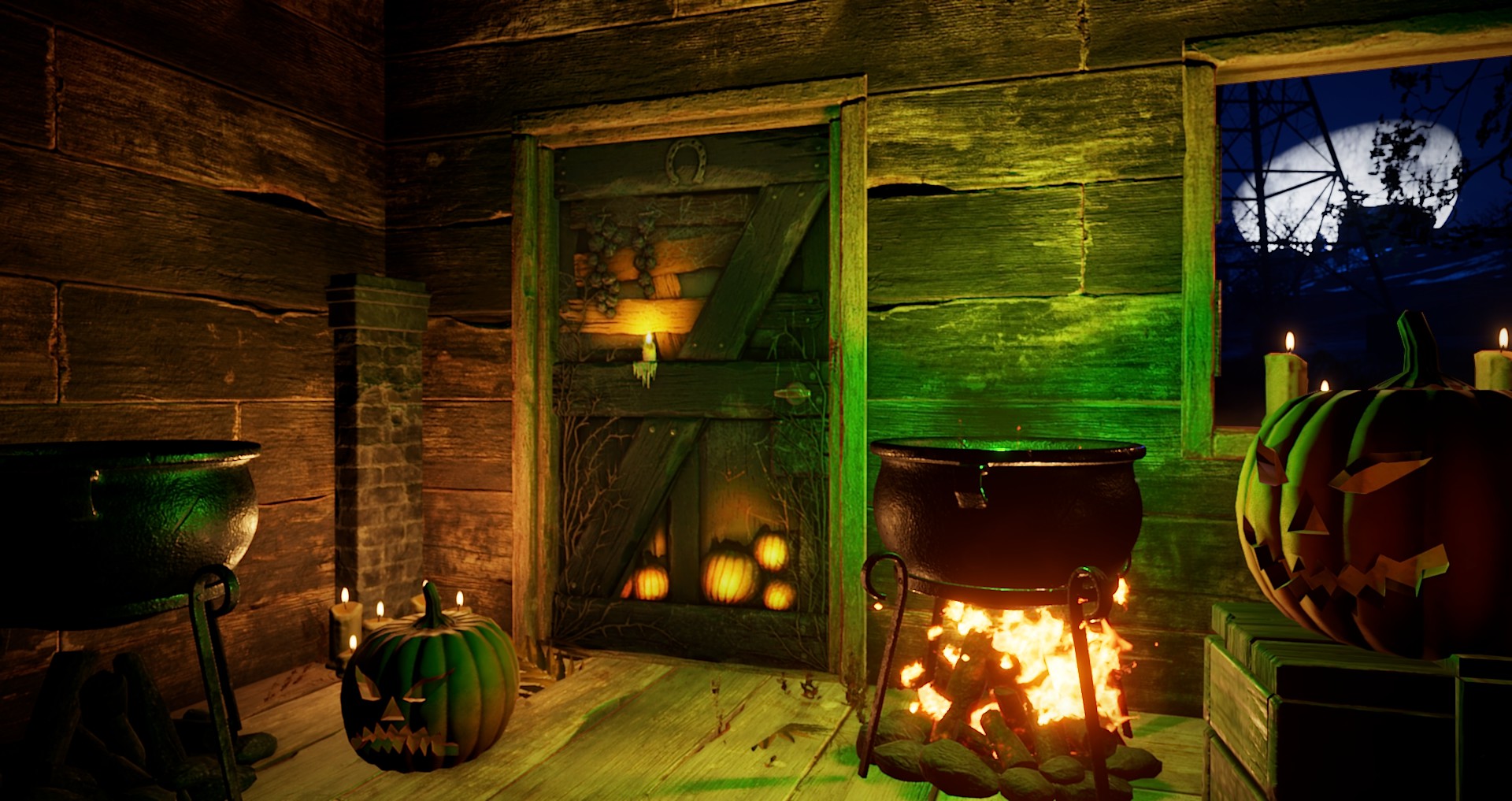 Hell-o-ween Wooden Door thumbnail 3