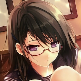 Anime Girl With Black Hair Glasses