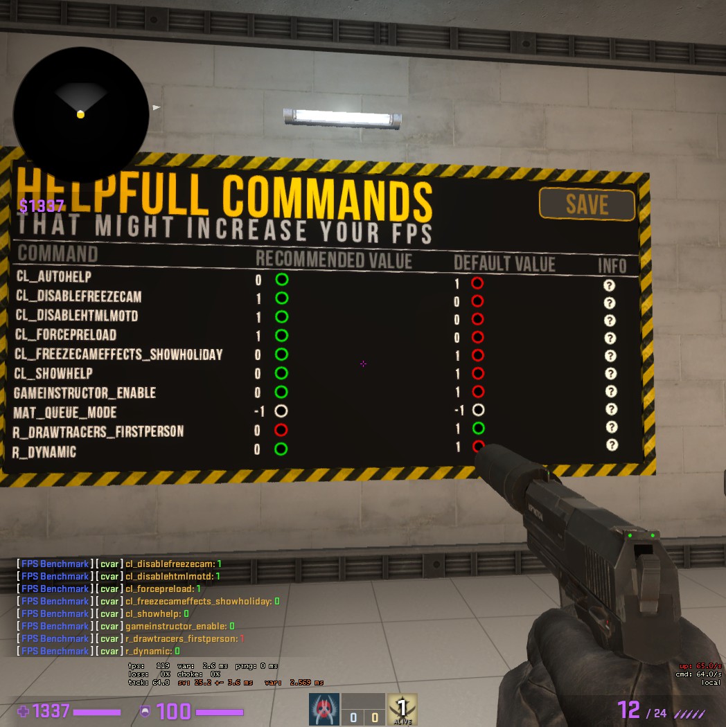 Карта для повышения фпс в кс го мастерская