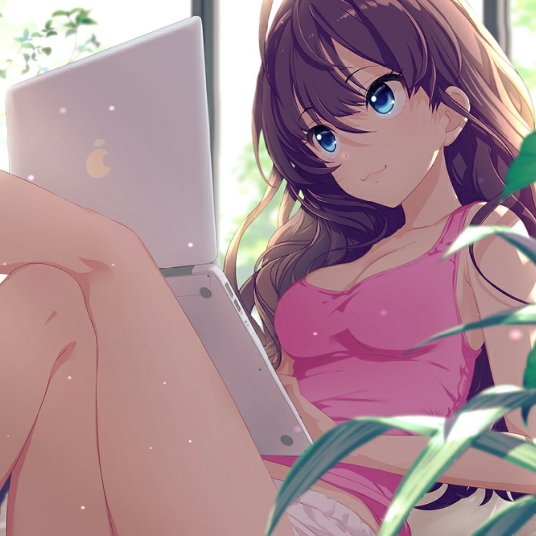 Cute Anime girl  ٩(- ̮̮̃-̃)۶