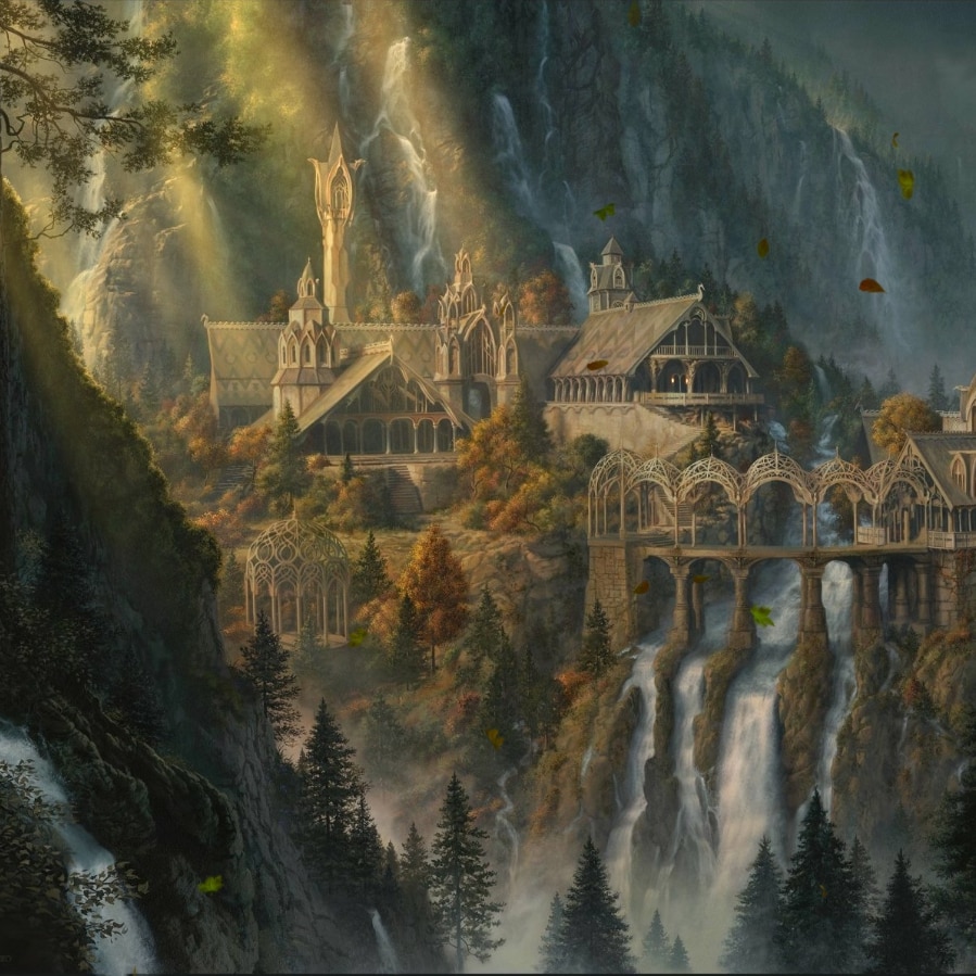 LOTR Animated Rivendell With Theme