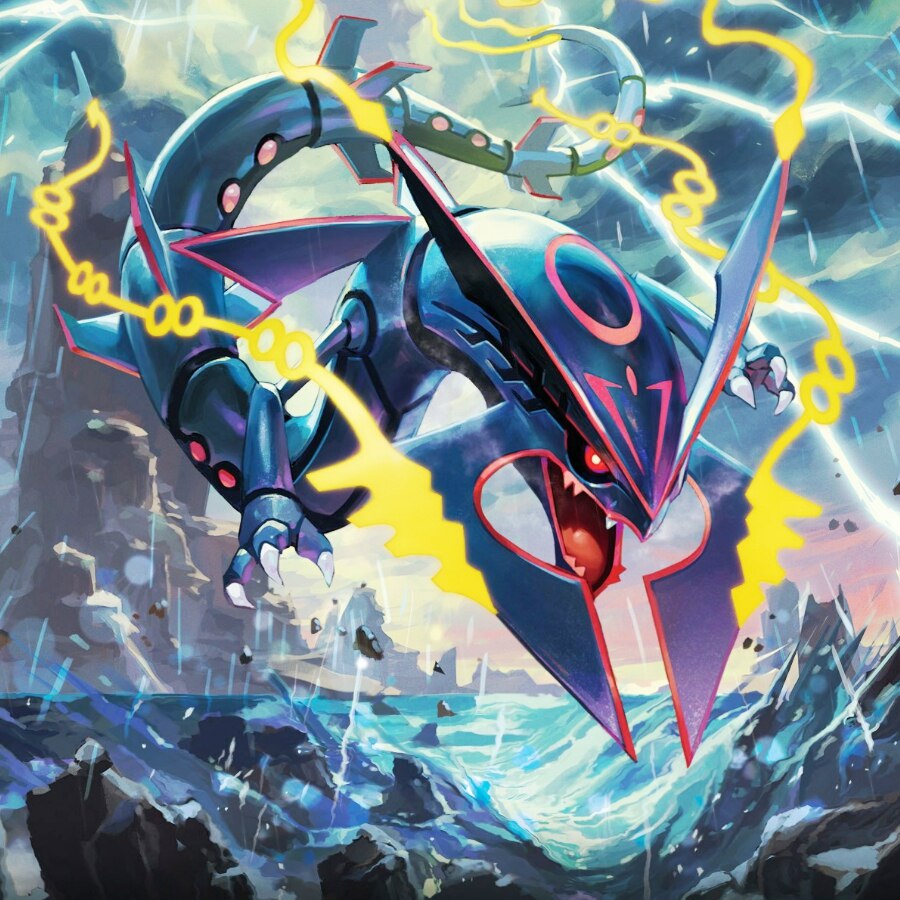 Shiny Rayquaza, Descending from the Heavens (Pokemon)