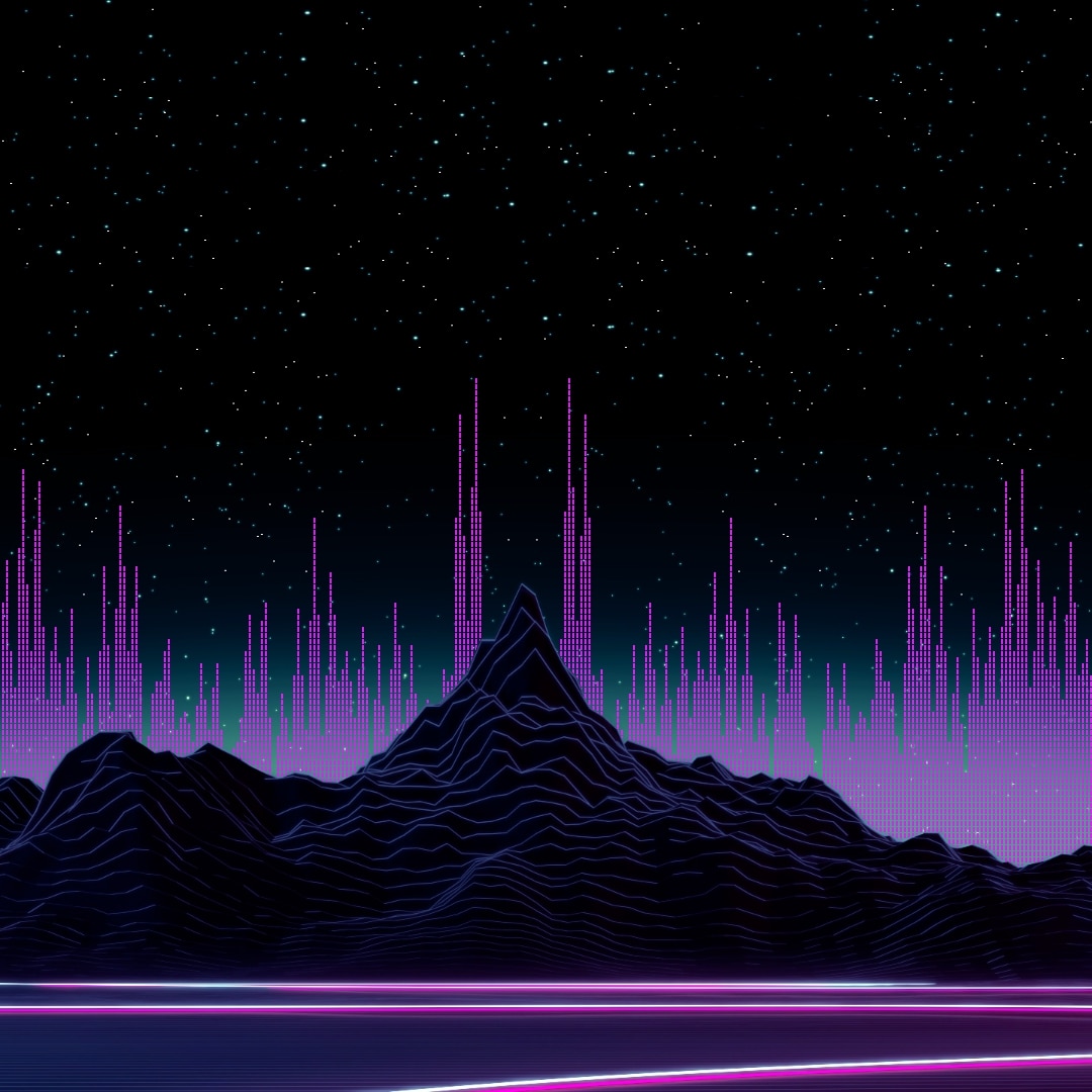 SynthWave Mountains | Wallpapers HDV