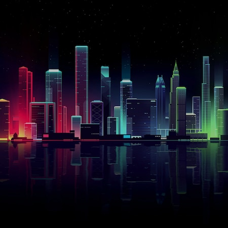 Cityscape Night Art