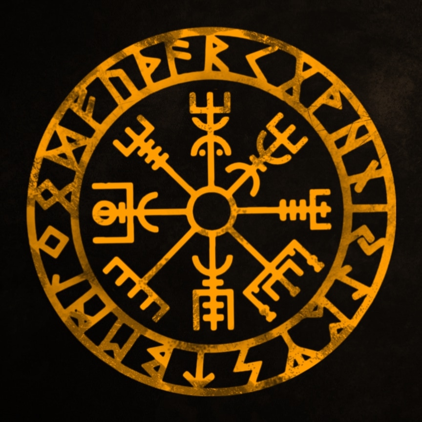 Revolving Vegvisir Orange