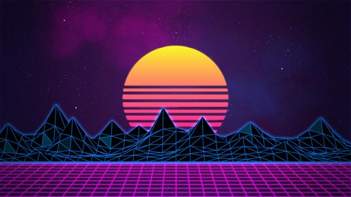 Retro Wave Skyline