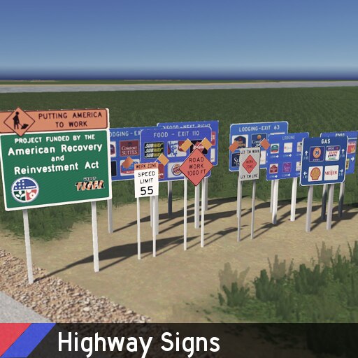 Steam Workshop::American Highway Sign Pack