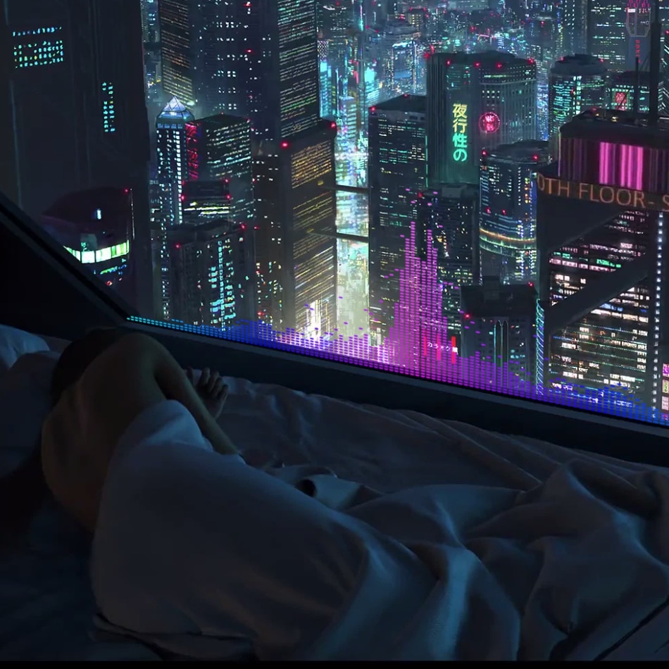 cyberpunk girl city [audio responsive]