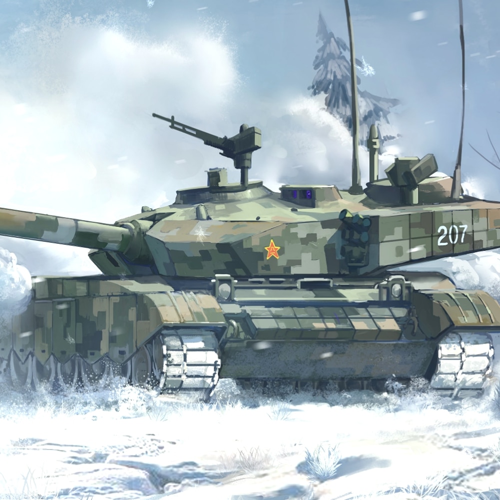 Tank in Snow Storm / Type 99