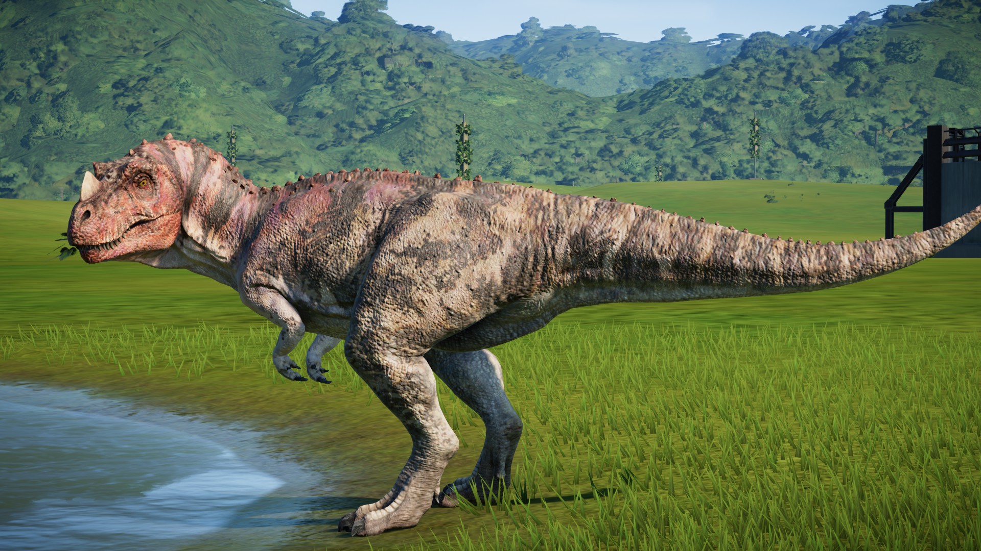 Какой динозавр сильнее. Цератозавр парк Юрского периода. Цератозавр мир Юрского периода. Цератозавр парк Юрского периода 3. Цератозавр арт парк Юрского.